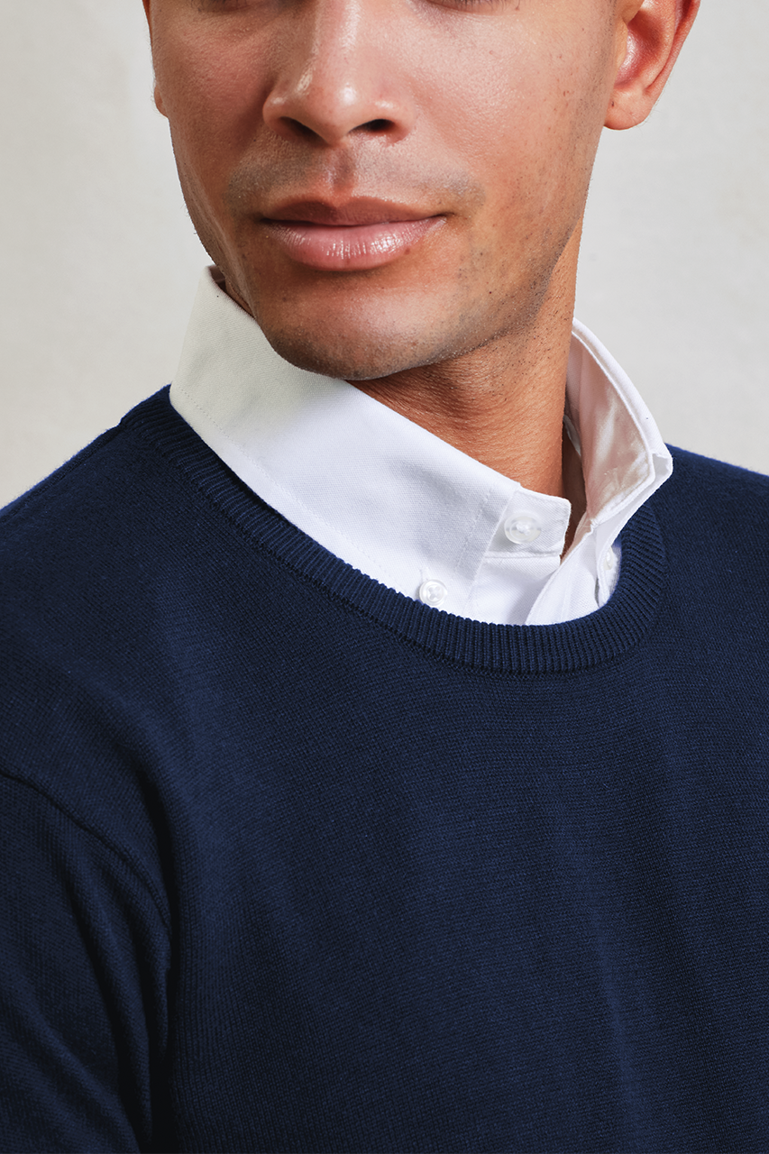 PR692 - MEN'S CREW NECK COTTON RICH KNITTED SWEATER