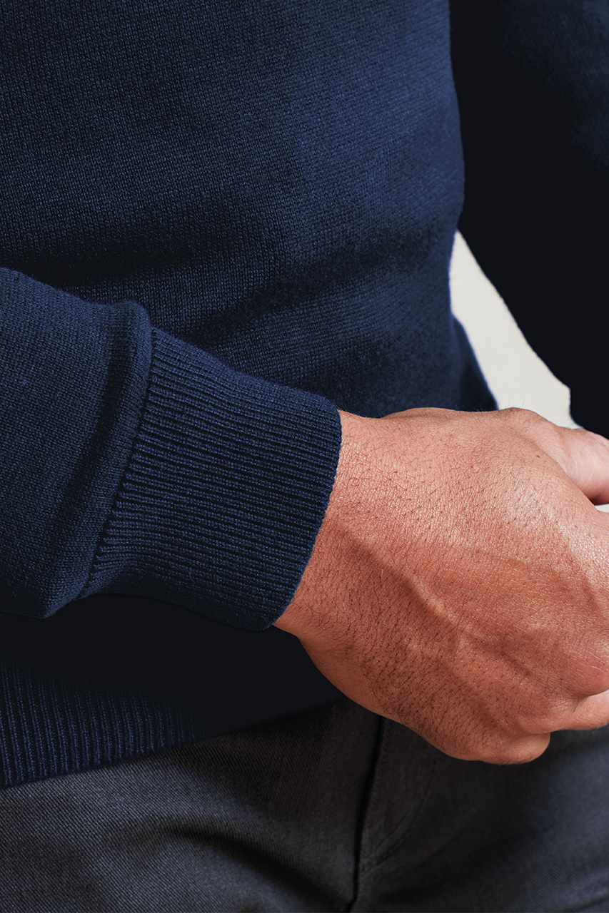 PR692 - MEN'S CREW NECK COTTON RICH KNITTED SWEATER