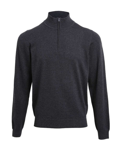 PR695 - MEN'S QUARTER-ZIP KNITTED SWEATER