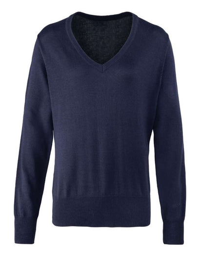 PR696 - WOMEN'S KNITTED V-NECK SWEATER