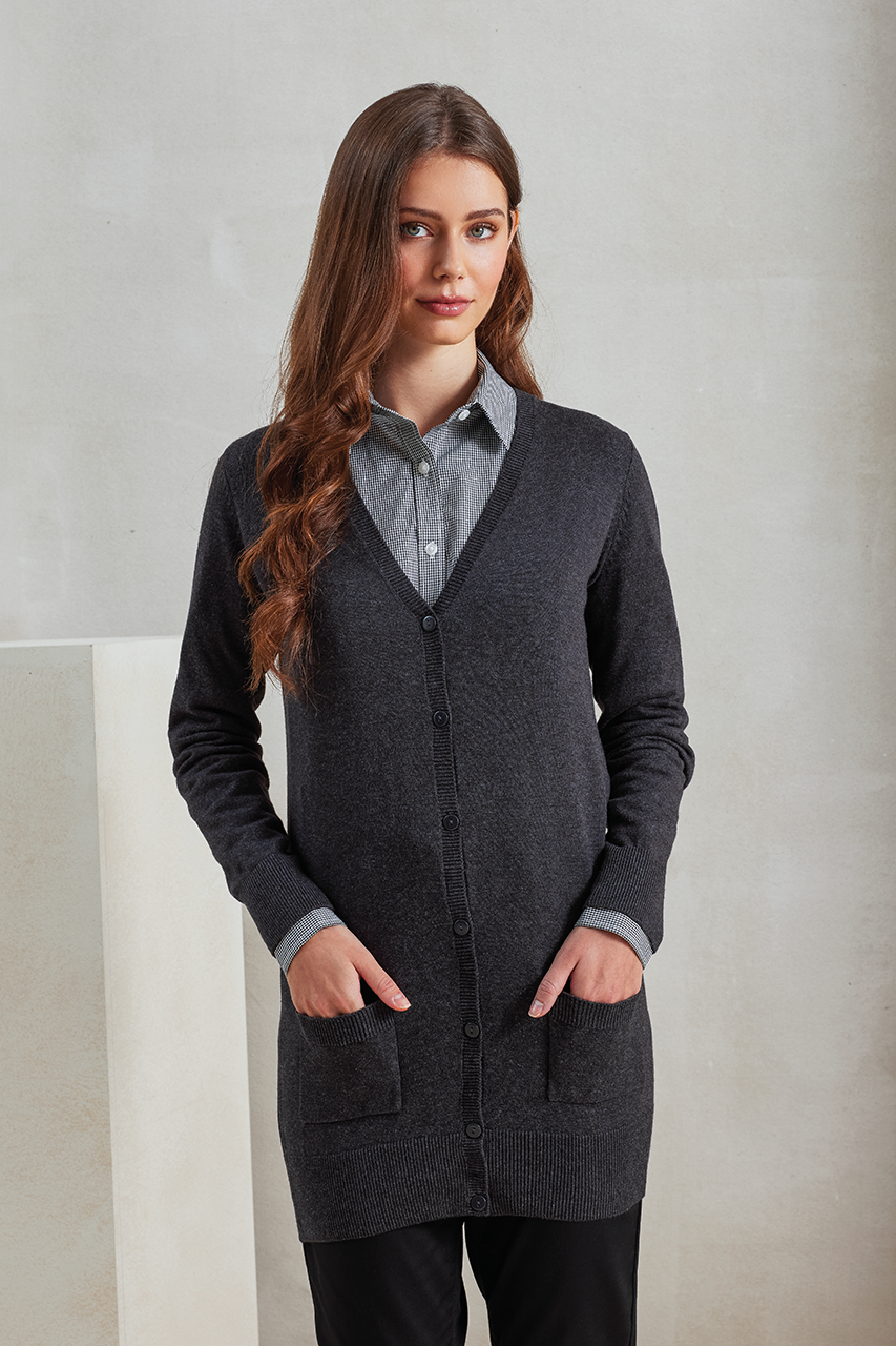 PR698 - WOMEN'S LONG LENGTH KNITTED CARDIGAN