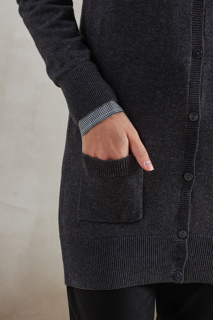 PR698 - WOMEN'S LONG LENGTH KNITTED CARDIGAN