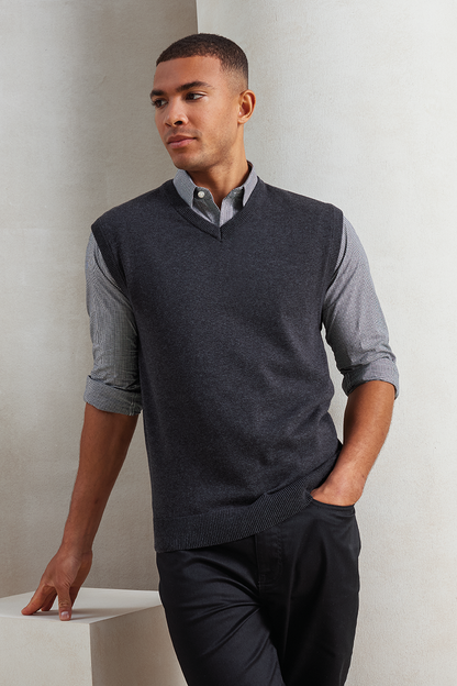 PR699 - MEN'S V-NECK SLEEVELESS SWEATER