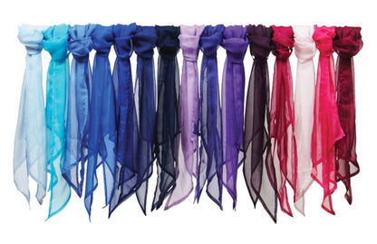 PR740 - 'COLOURS COLLECTION' PLAIN CHIFFON SCARF