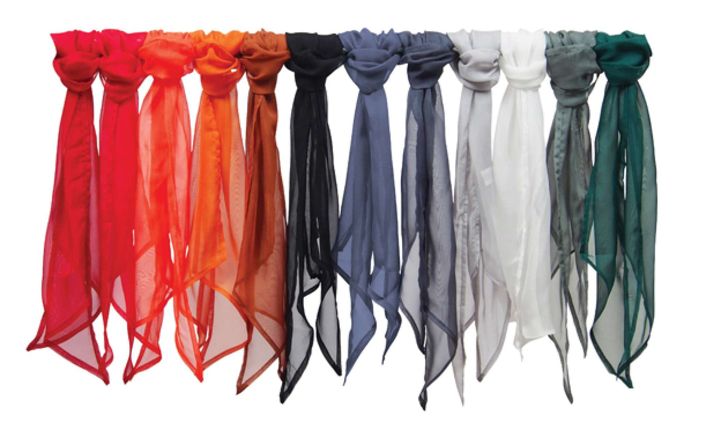 PR740 - 'COLOURS COLLECTION' PLAIN CHIFFON SCARF