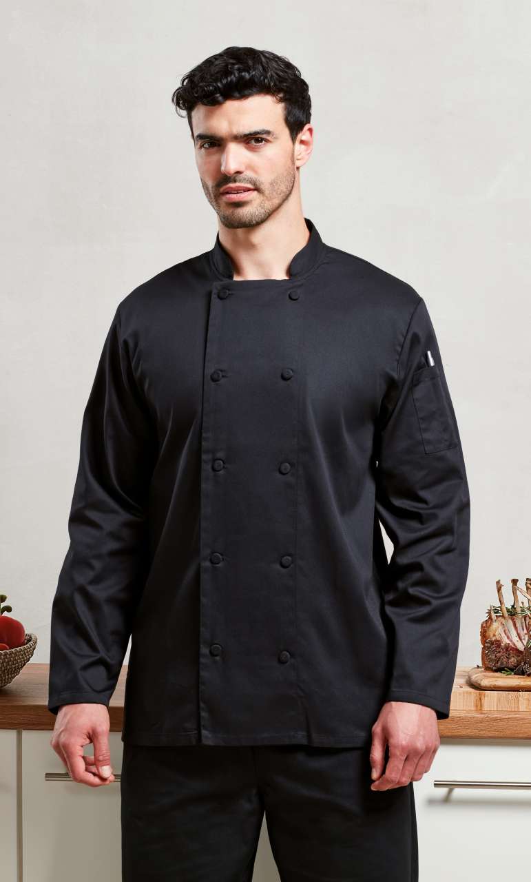 PR903 - CHEF'S LONG SLEEVE COOLCHECKER® JACKET WITH MESH BACK PANEL