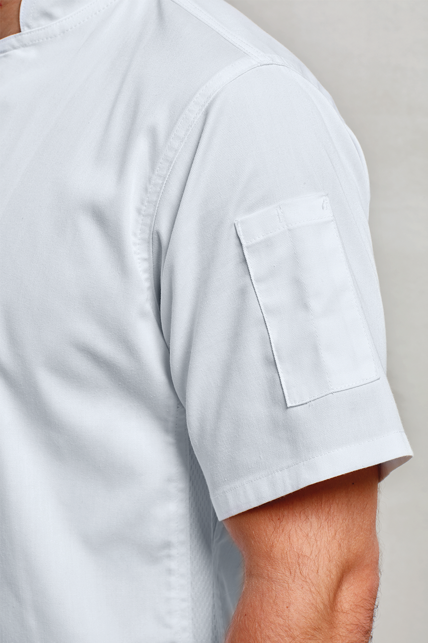 PR906 - CHEF'S ZIP-CLOSE SHORT SLEEVE JACKET