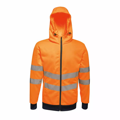 RETRA471 - HI VIS PRO FULL ZIP STRETCH HOODIE JACKET