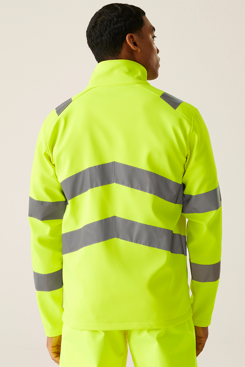 RETRA712 - HI-VIS PRO CONTRACT ABLAZE 2 LAYER SOFTSHELL JACKET (CLASS 3)