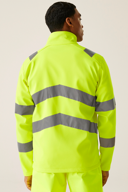 RETRA712 - HI-VIS PRO CONTRACT ABLAZE 2 LAYER SOFTSHELL JACKET (CLASS 3)