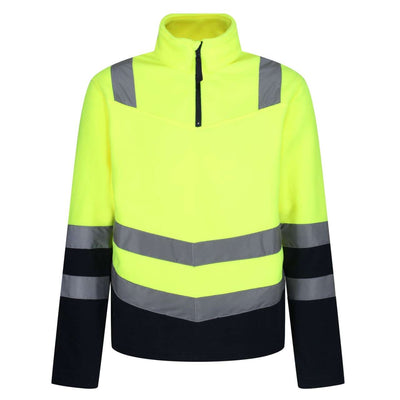 RETRF660 - PRO HI-VIS HALF ZIP FLEECE TOP