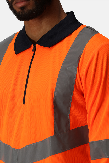 RETRS192 - PRO HI-VIS LS POLO SHIRT