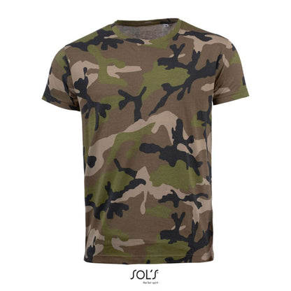SO01188 - SOL'S CAMO MEN - ROUND COLLAR T-SHIRT