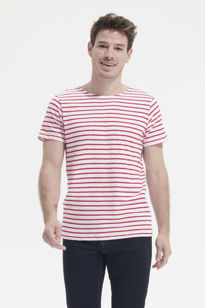 SO01398 - SOL'S MILES MEN - ROUND NECK STRIPED T-SHIRT