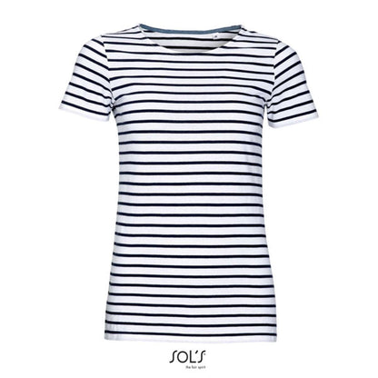 SO01399 - SOL'S MILES WOMEN - ROUND NECK STRIPED T-SHIRT