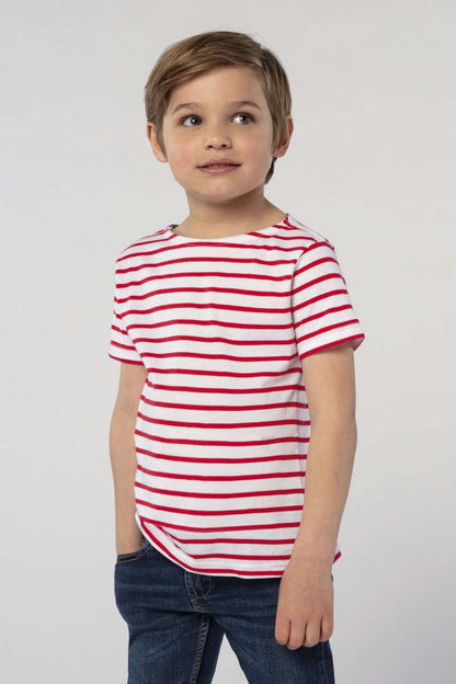 SO01400 - SOL'S MILES KIDS' - ROUND NECK STRIPED T-SHIRT