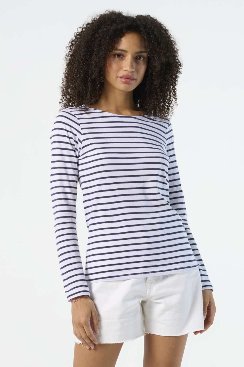 SO01403 - SOL'S MARINE WOMEN - LONG SLEEVE STRIPED T-SHIRT