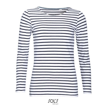 SO01403 - SOL'S MARINE WOMEN - LONG SLEEVE STRIPED T-SHIRT