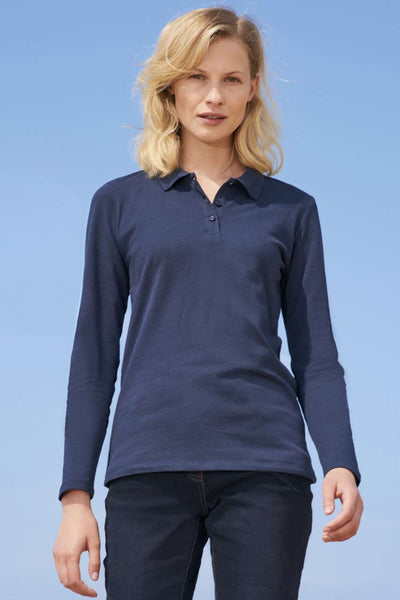 SO02083 - SOL'S PERFECT LSL WOMEN - LONG-SLEEVE PIQUÉ POLO SHIRT