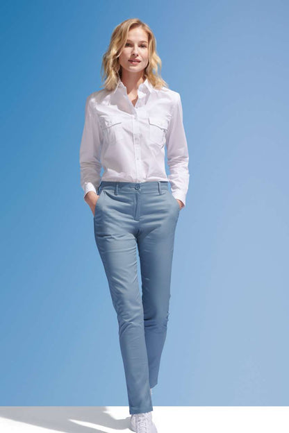 SO02918 - SOL'S JARED WOMEN - SATIN STRETCH TROUSERS