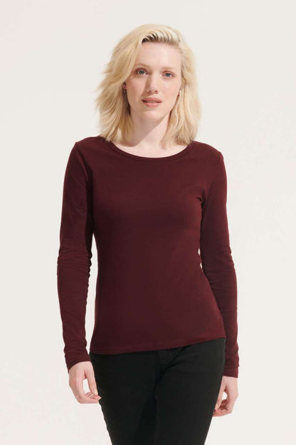 SO11425 - SOL'S MAJESTIC - WOMEN'S ROUND COLLAR LONG SLEEVE T-SHIRT