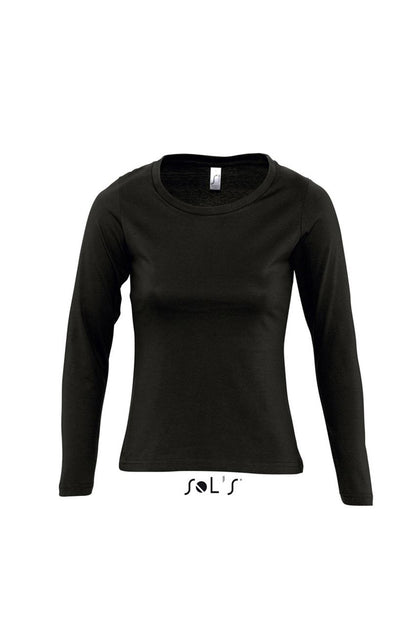 SO11425 - SOL'S MAJESTIC - WOMEN'S ROUND COLLAR LONG SLEEVE T-SHIRT