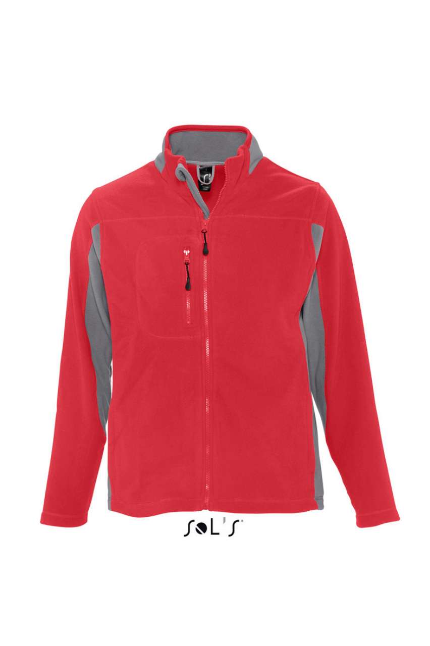 SO55500 - SOL'S NORDIC - MEN’S TWO-COLOUR ZIPPED FLEECE JACKET