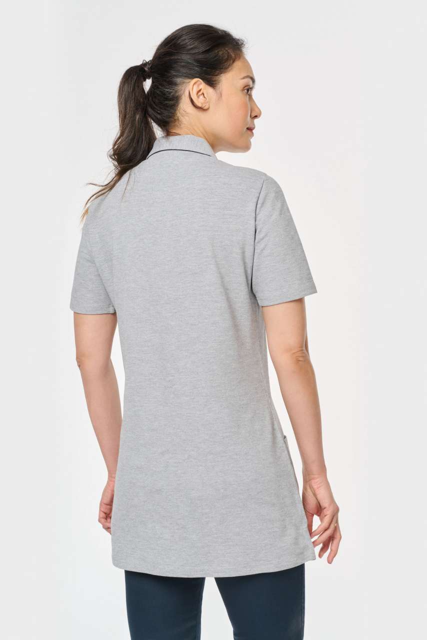WK209 - LADIES’ SHORT-SLEEVED LONGLINE POLO SHIRT
