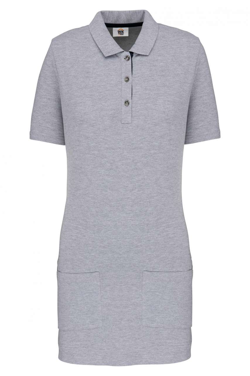 WK209 - LADIES’ SHORT-SLEEVED LONGLINE POLO SHIRT
