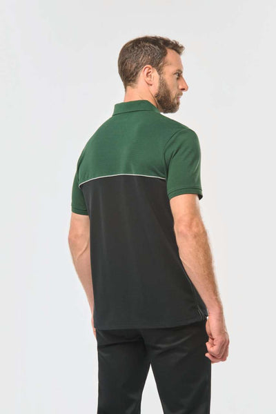WK210 - UNISEX ECO-FRIENDLY TWO-TONE SHORT SLEEVE POLO SHIRT