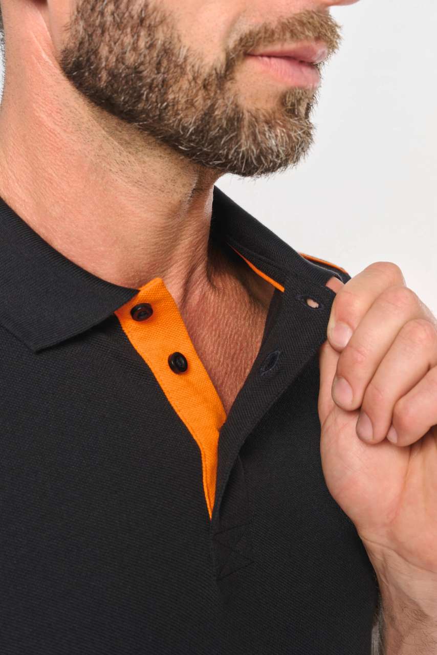 WK270 - MEN'S SHORT-SLEEVED CONTRASTING DAYTODAY POLO SHIRT