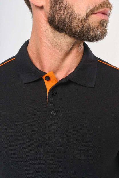 WK270 - MEN'S SHORT-SLEEVED CONTRASTING DAYTODAY POLO SHIRT