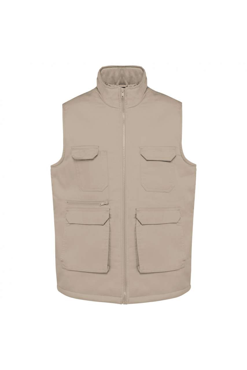 WK607 - UNISEX PADDED MULTI-POCKET POLYCOTTON VEST