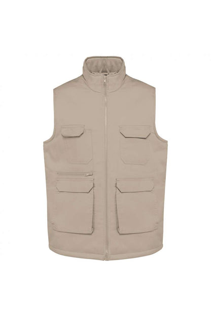 WK607 - UNISEX PADDED MULTI-POCKET POLYCOTTON VEST