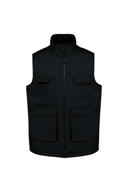 WK607 - UNISEX PADDED MULTI-POCKET POLYCOTTON VEST