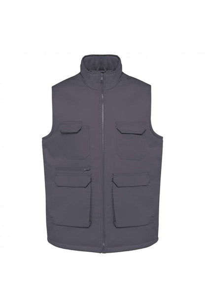 WK607 - UNISEX PADDED MULTI-POCKET POLYCOTTON VEST