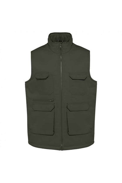 WK607 - UNISEX PADDED MULTI-POCKET POLYCOTTON VEST