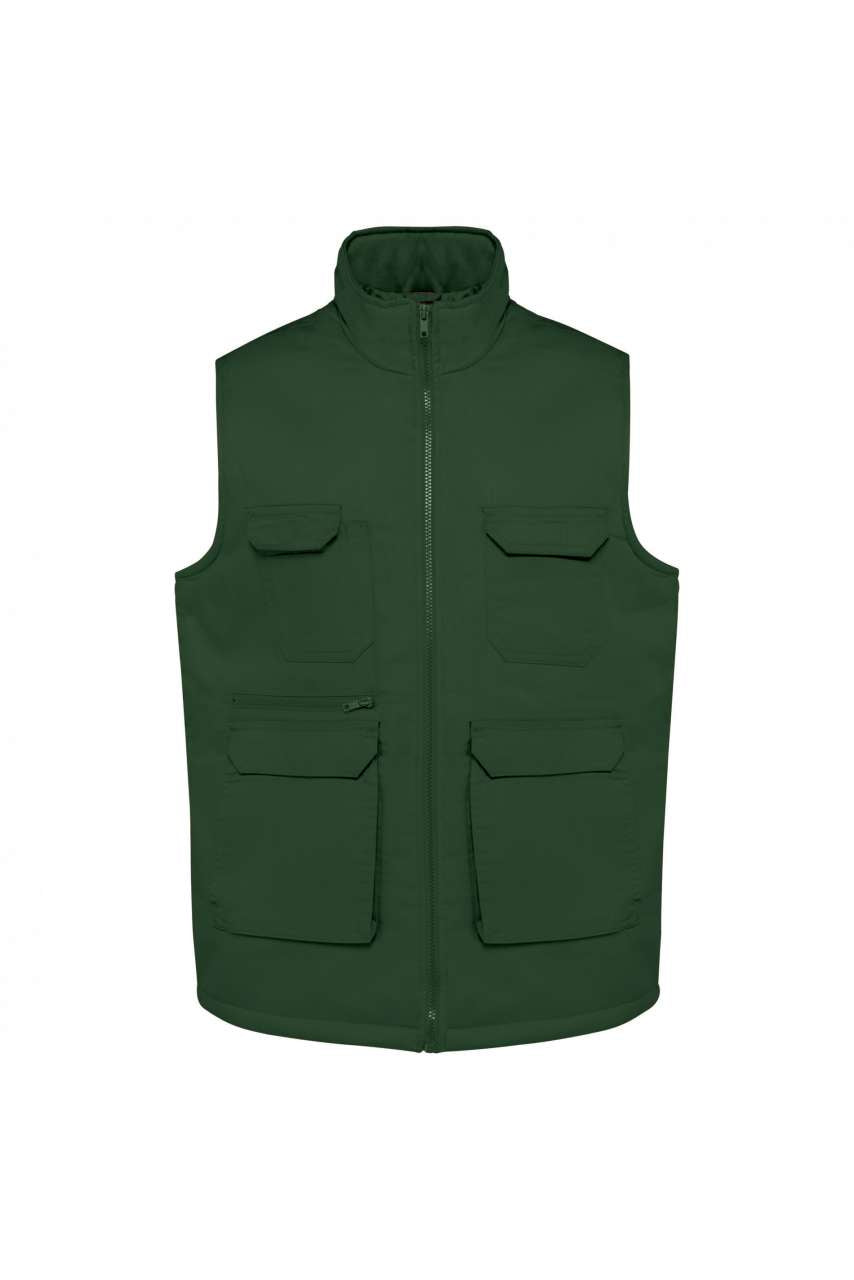 WK607 - UNISEX PADDED MULTI-POCKET POLYCOTTON VEST