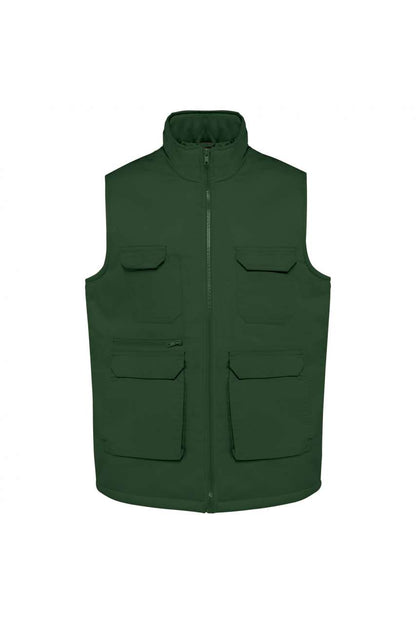 WK607 - UNISEX PADDED MULTI-POCKET POLYCOTTON VEST