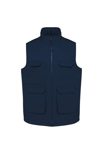 WK607 - UNISEX PADDED MULTI-POCKET POLYCOTTON VEST