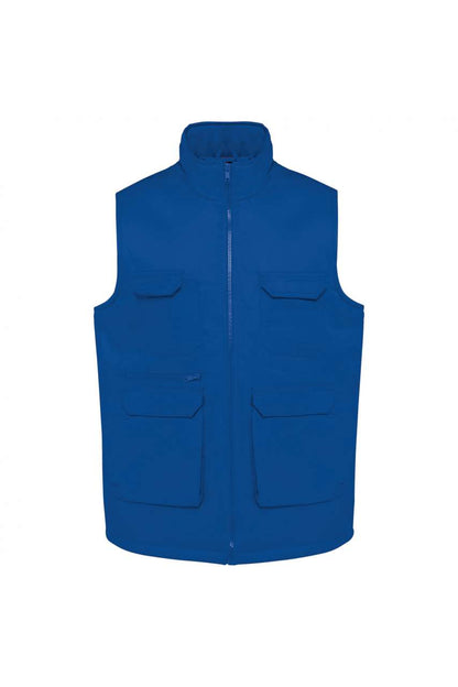 WK607 - UNISEX PADDED MULTI-POCKET POLYCOTTON VEST