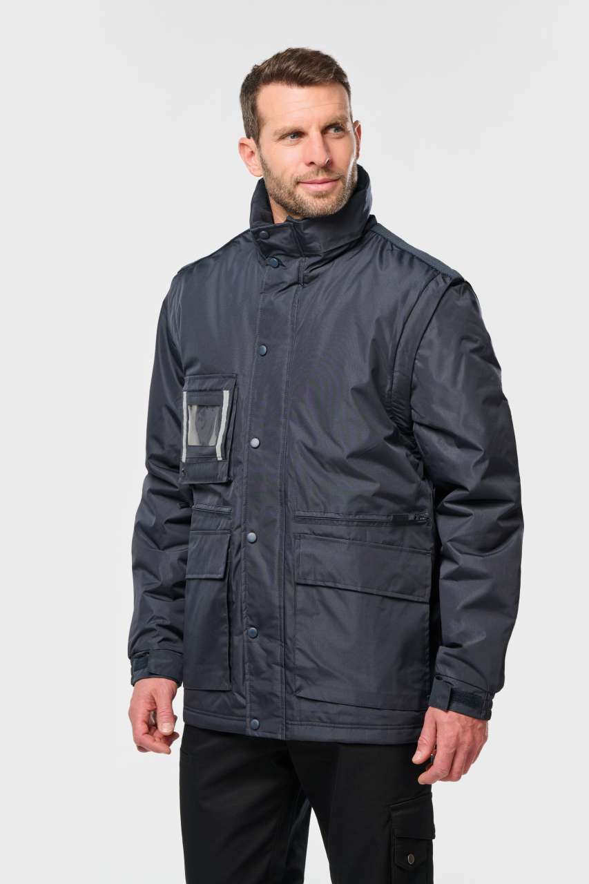 WK6106 - DETACHABLE-SLEEVED WORKWEAR PARKA