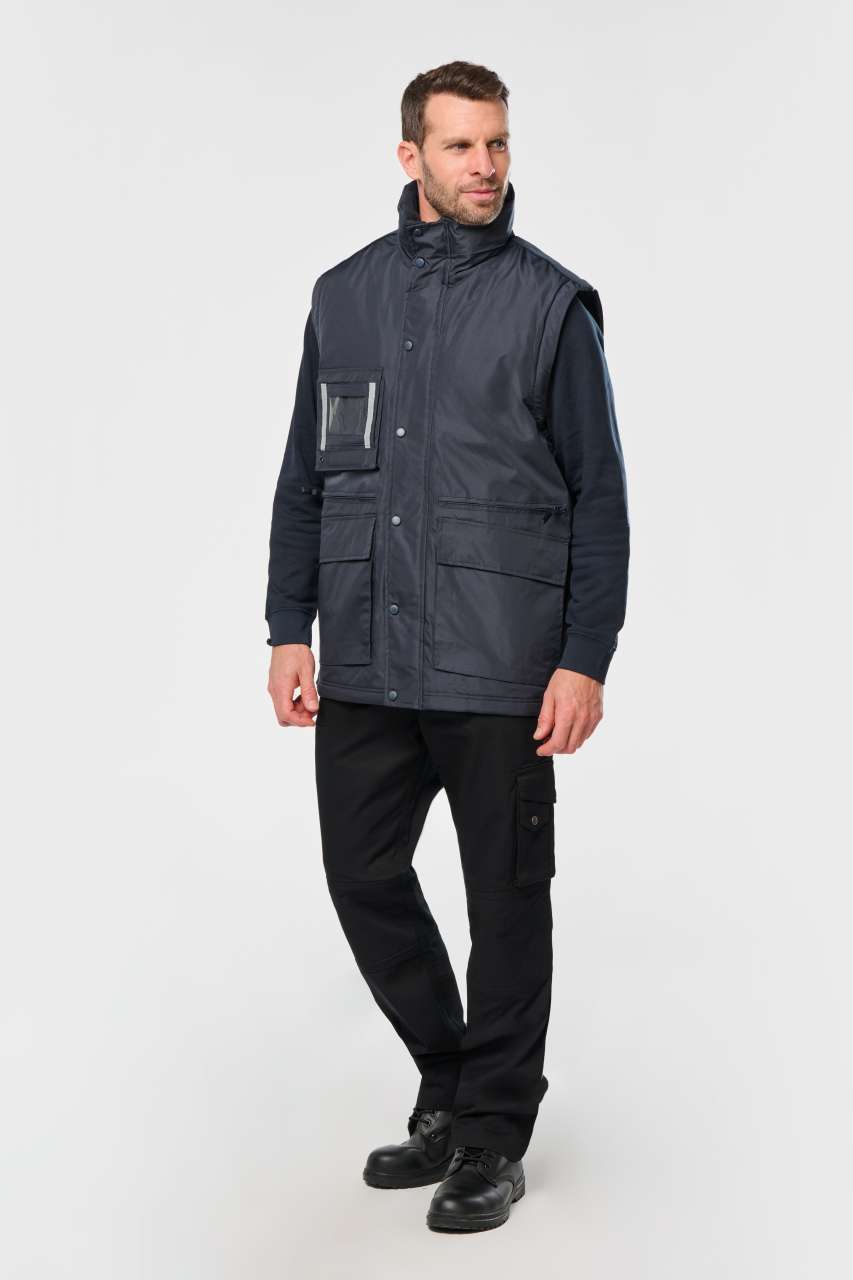 WK6106 - DETACHABLE-SLEEVED WORKWEAR PARKA
