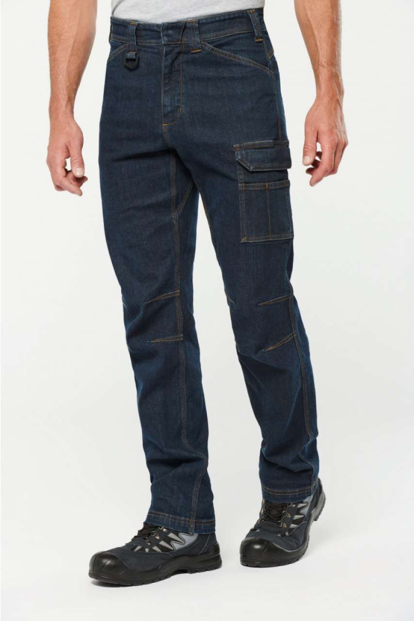 WK705 - MEN'S MULTIPOCKET DENIM TROUSERS