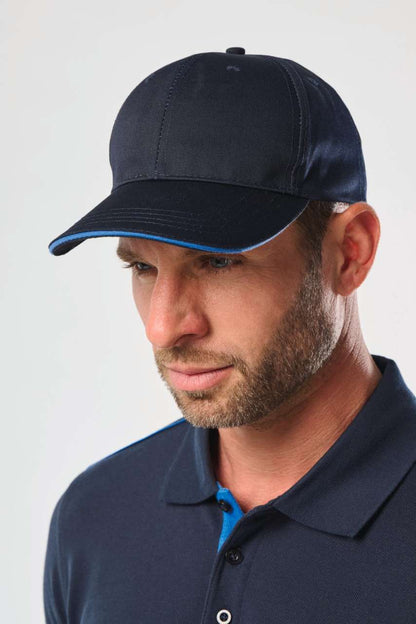 WKP145 - OEKOTEX CERTIFIED 6 PANELS CAP WITH SANDWICH PEAK